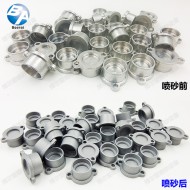 铝合金发动机配件喷砂 