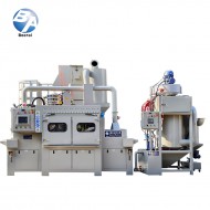 输送式自动喷砂机+湿式集尘机 